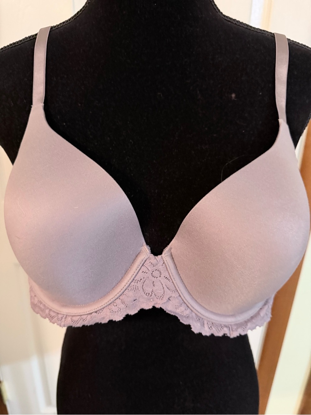 aerie Light Dusty Pink Lace-Trim Underwire Bra